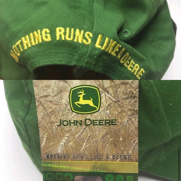 NEW JOHN DEERE Hat Cap NOTHING RUNS LIKE A DEERE GREEN UNISEX Men’s NWOT - Picture 10 of 16